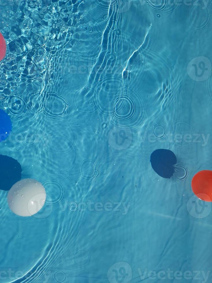 Defocus blurred blue water shining in the sea. rippled water detail background. The water surface in the sea, ocean background. Water wave under sea texture background. photo