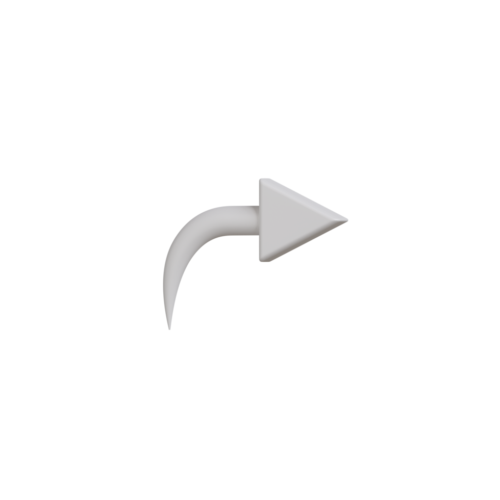 3d Isolated White Arrow png