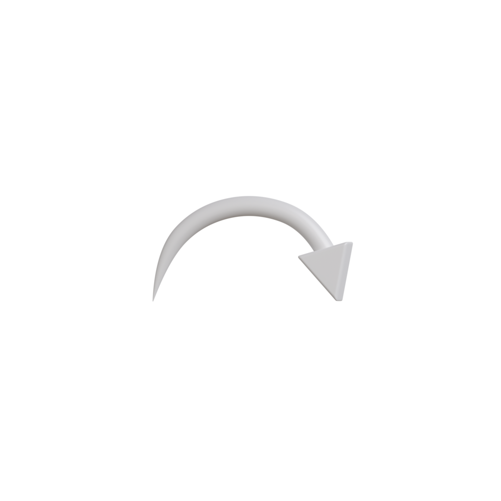 3d Isolated White Arrow png