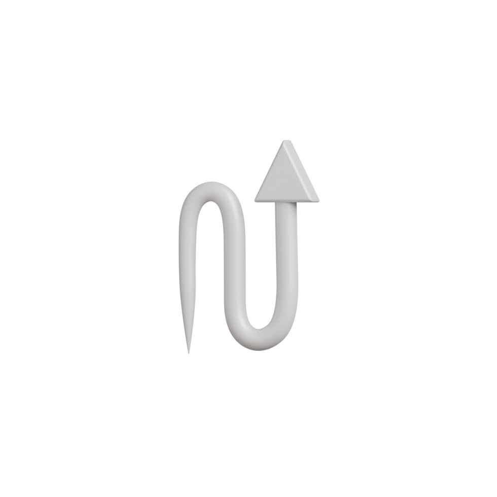 3d Isolated White Arrow png