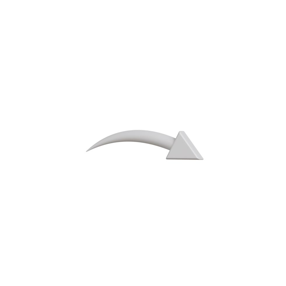 3d Isolated White Arrow png