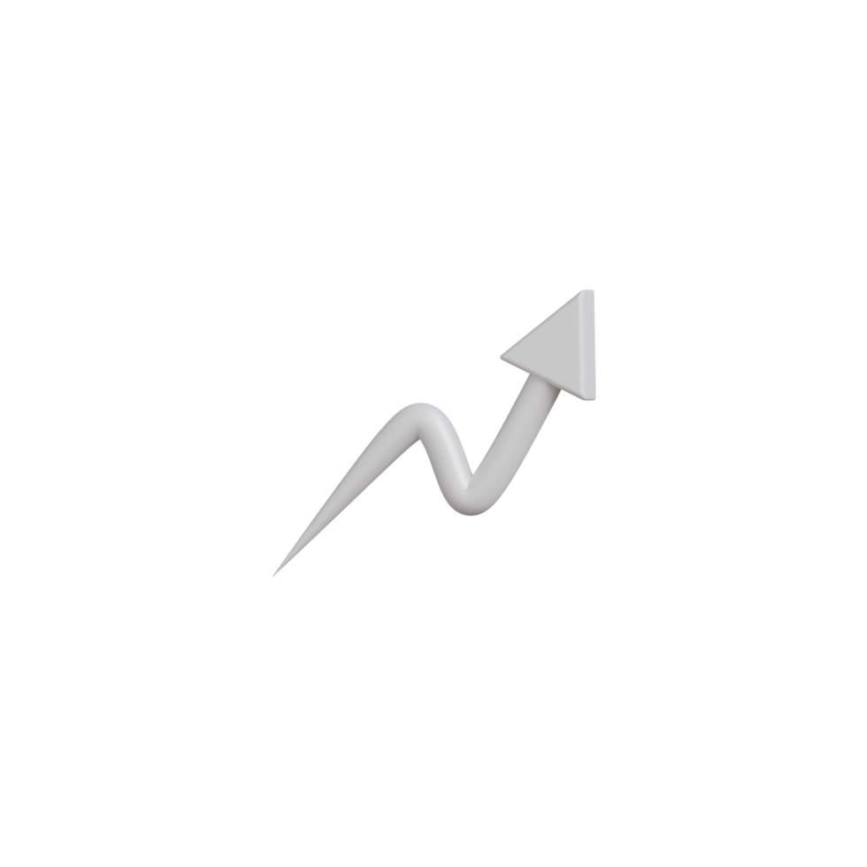 3d Isolated White Arrow png