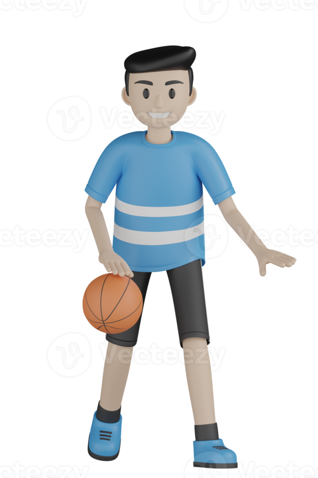 3d Isolated Man doing Sport Activity png