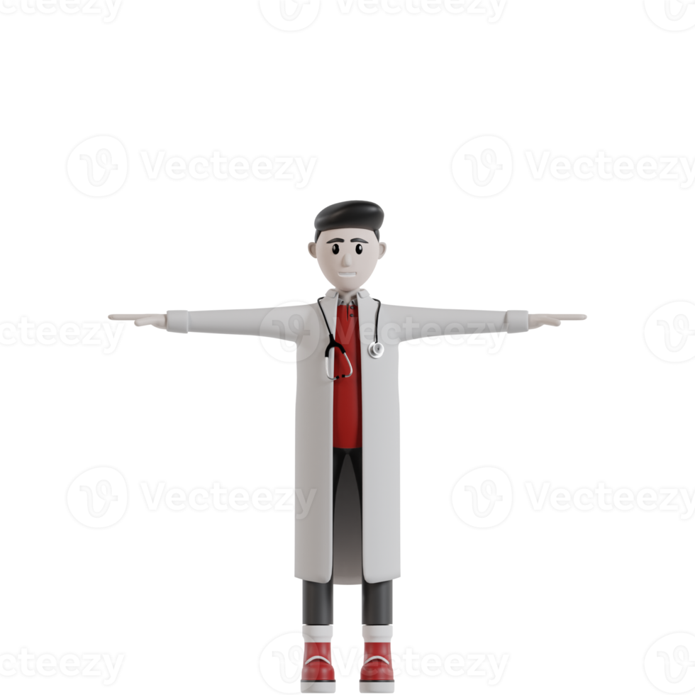 3d Isolated Doctor with snelli png