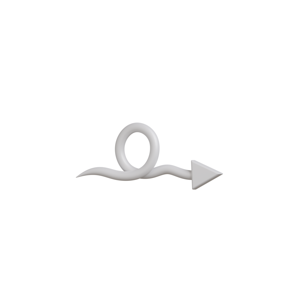 3d Isolated White Arrow png