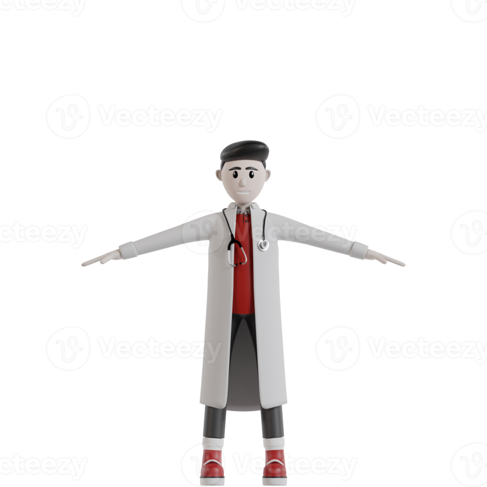 3d Isolated Doctor with snelli png