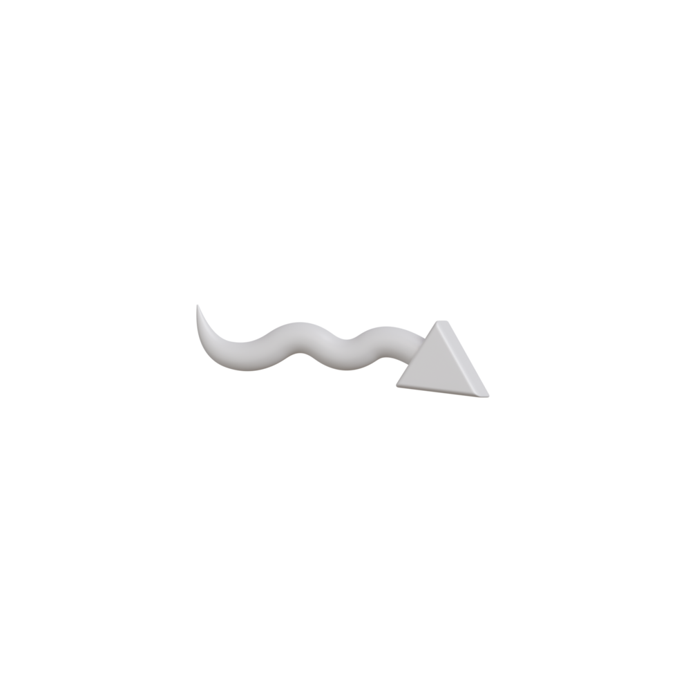 3d Isolated White Arrow png