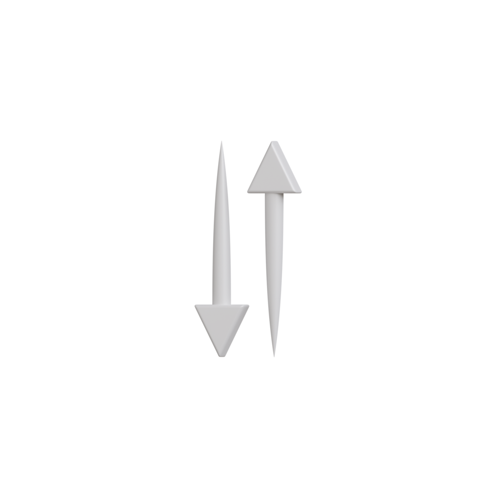 3d Isolated White Arrow png