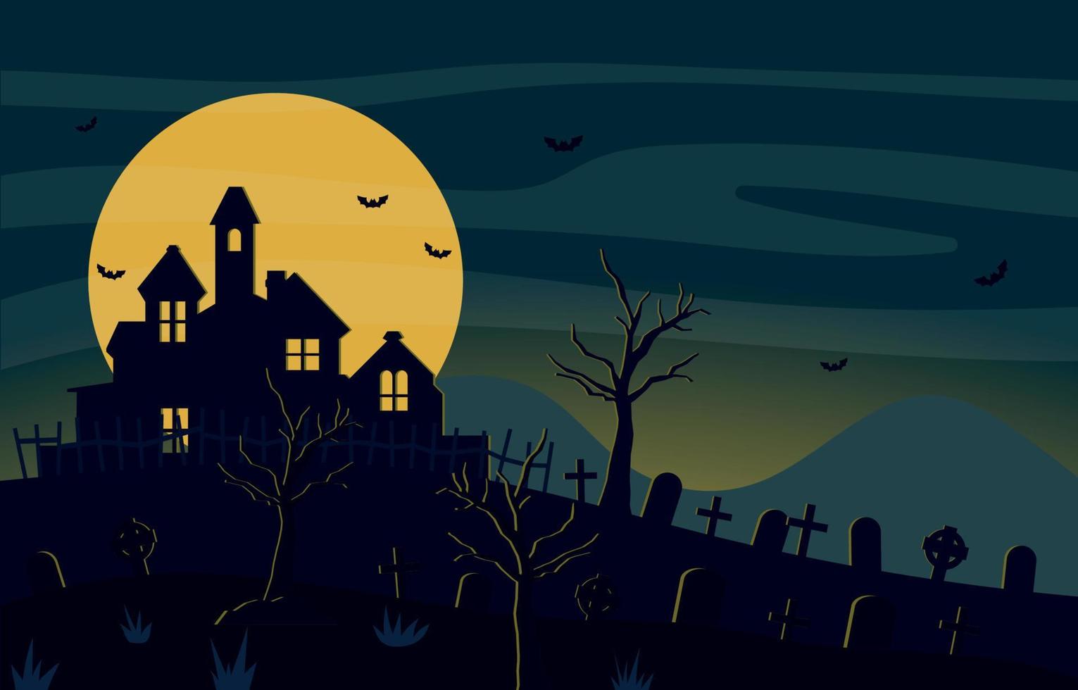 Haunted House Background vector