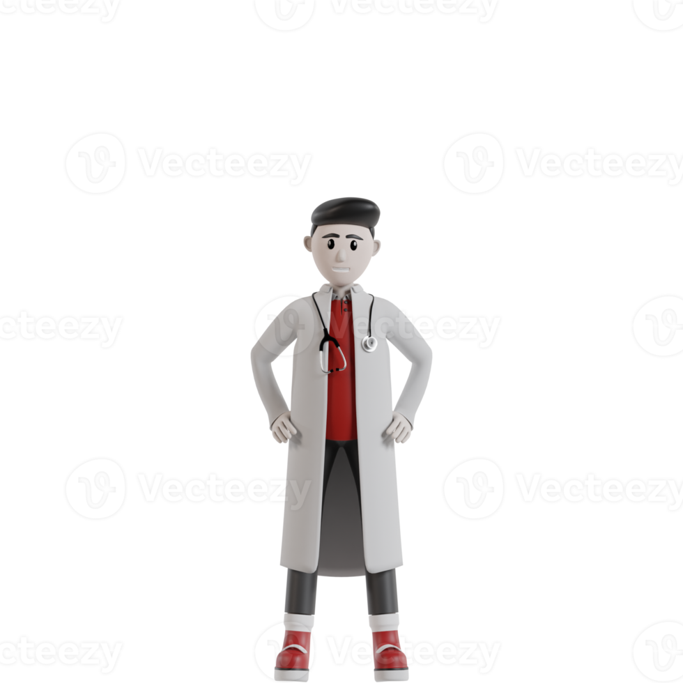 3d Isolated Doctor with snelli png