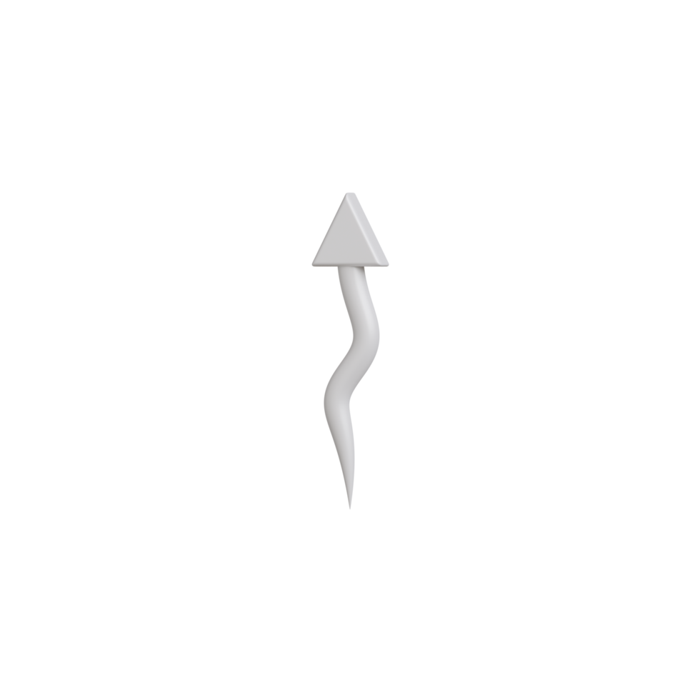 3d Isolated White Arrow png