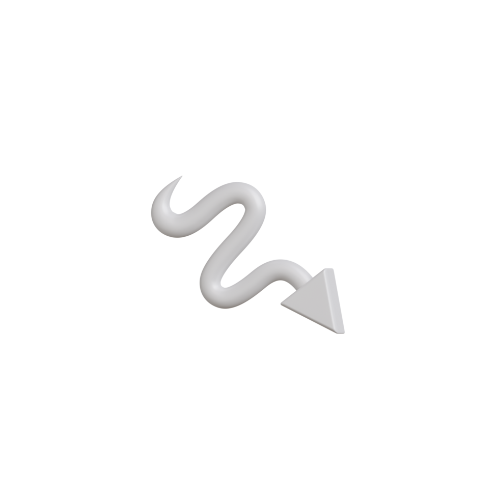 3d Isolated White Arrow png