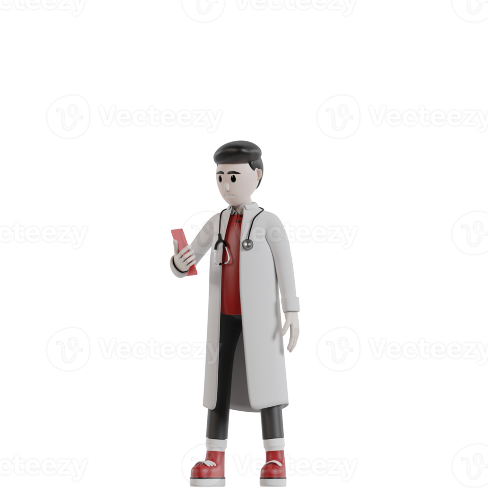 3d Isolated Doctor with snelli png