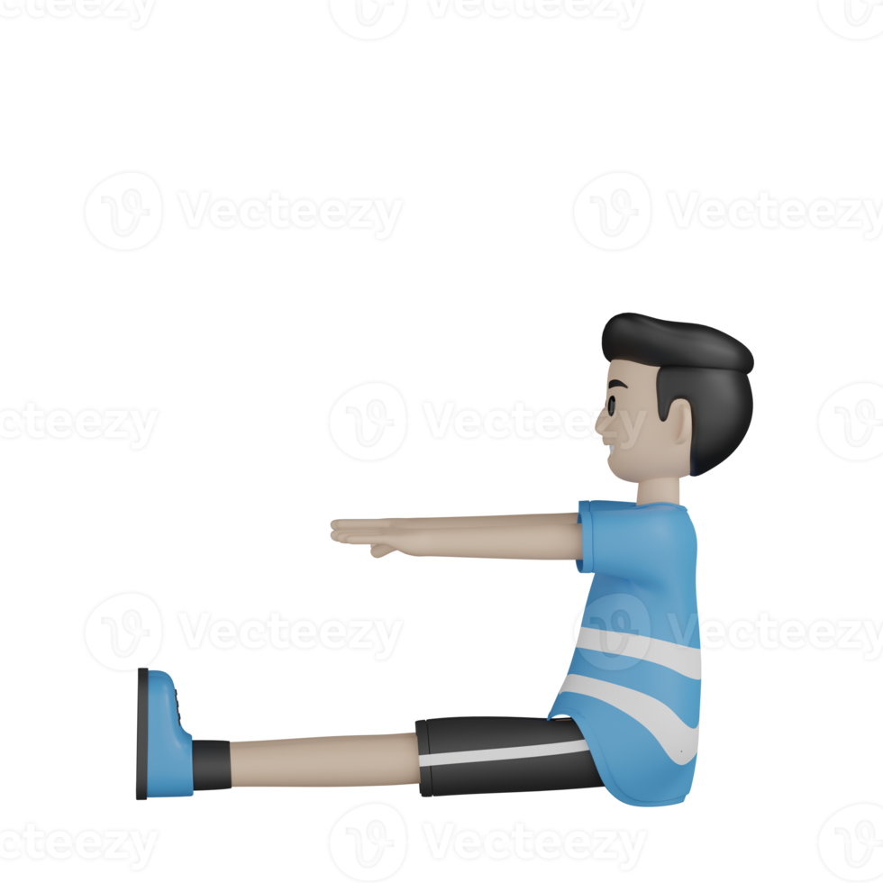 3d Isolated Man doing sports activity png