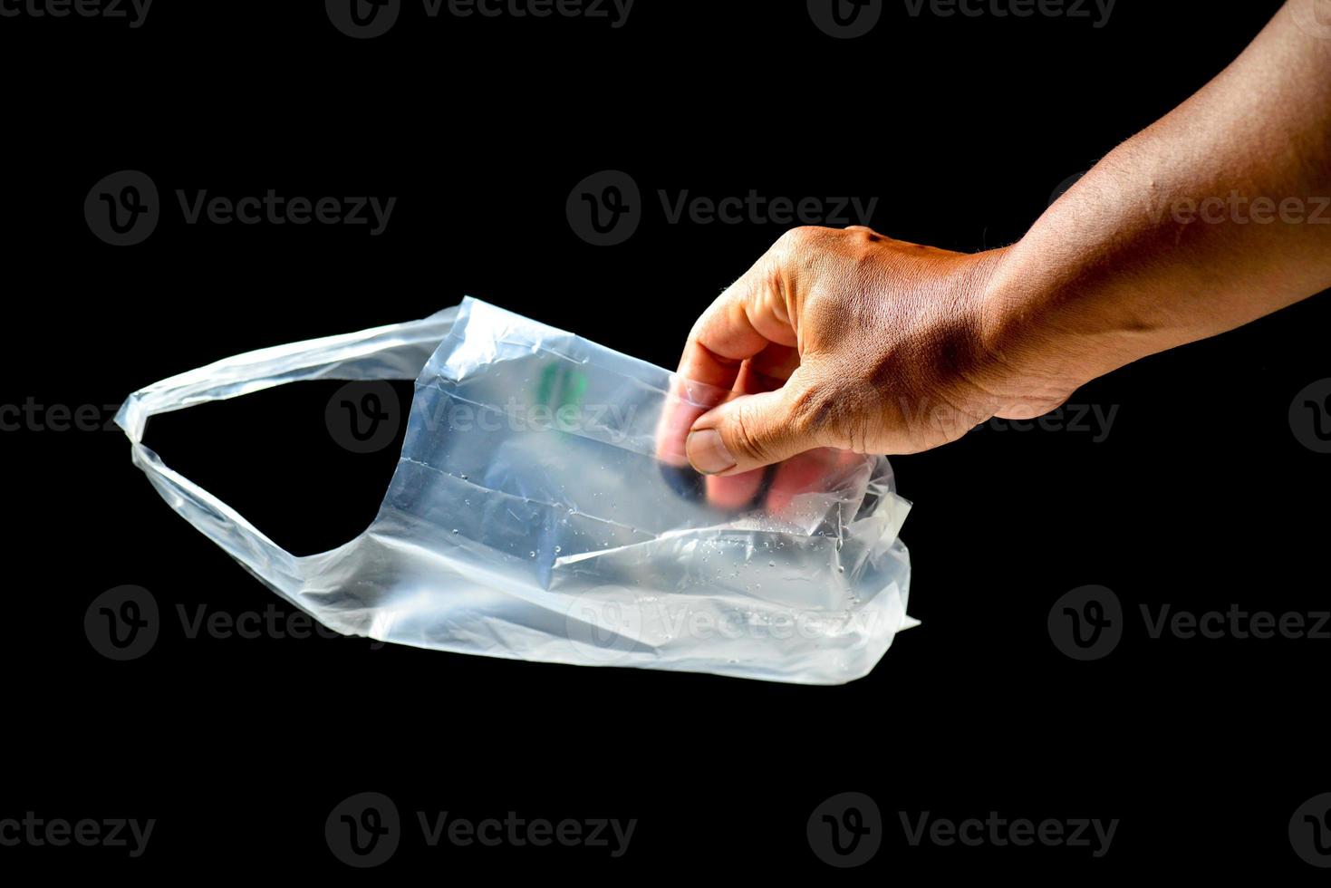 Concept of plastic waste and pollution from plastic waste. photo