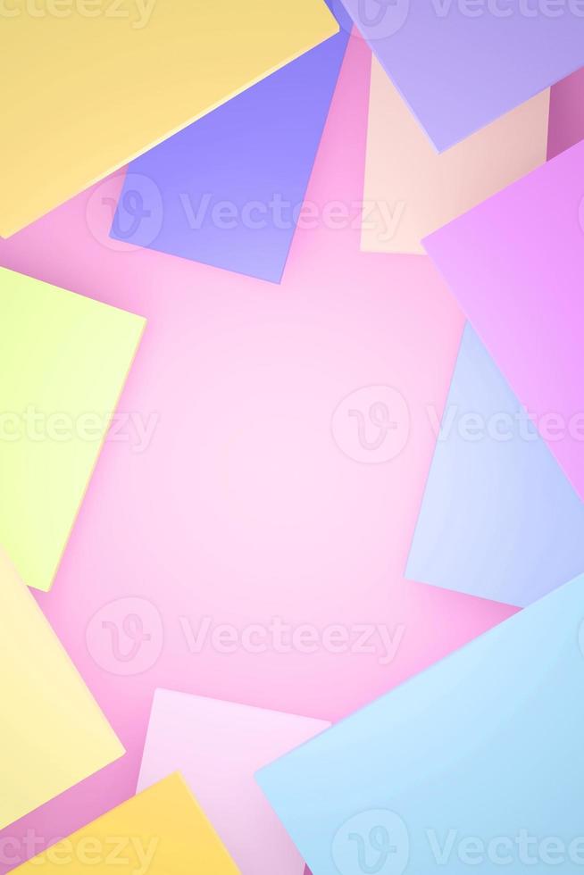 3D rendering for beautiful colorful backgrounds Made in square shape with clipping path photo