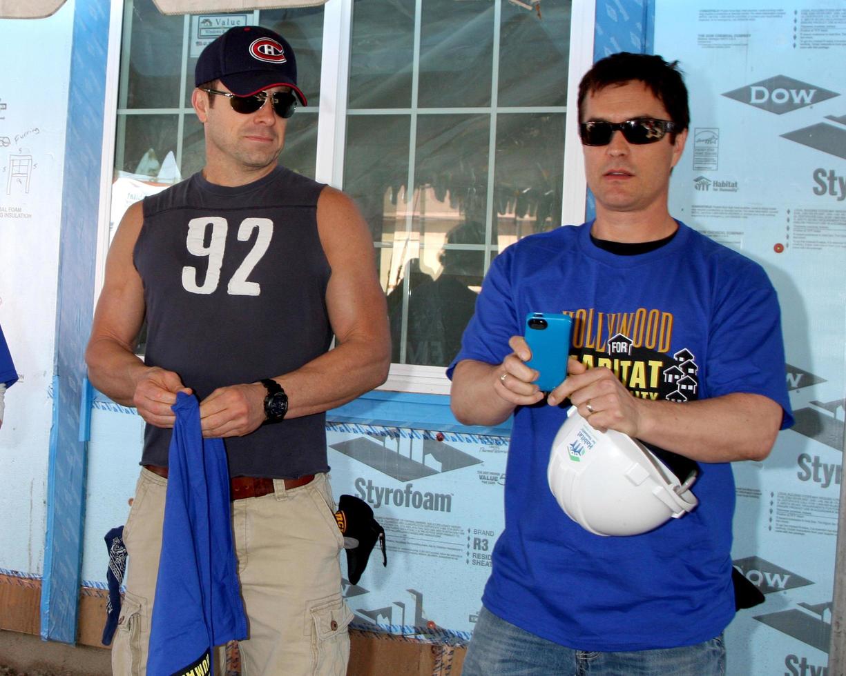 LOS ANGELES, MAR 8 - William deVry, Rick Hearst at the 5th Annual General Hospital Habitat for Humanity Fan Build Day at Private Location on March 8, 2014 in Lynwood, CA photo