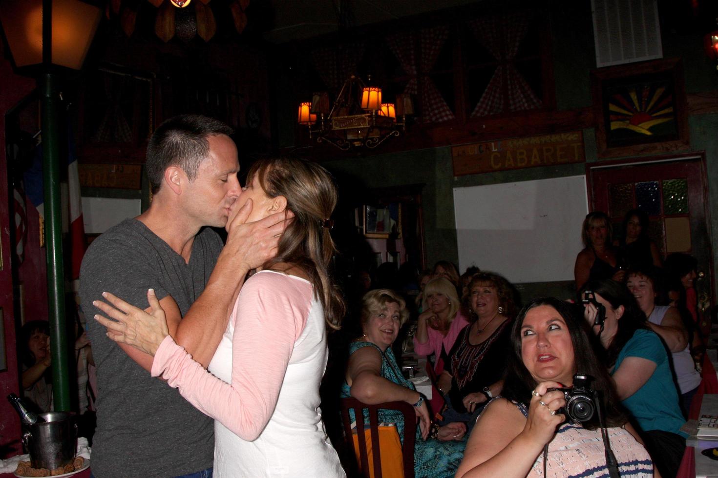 LOS ANGELES, AUG 1 - William deVry, Nancy Lee Grahn at the William deVry Fan Club Event at the California Canteen on August 1, 2014 in Los Angeles, CA photo
