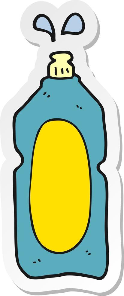 sticker of a cartoon cleaning product vector