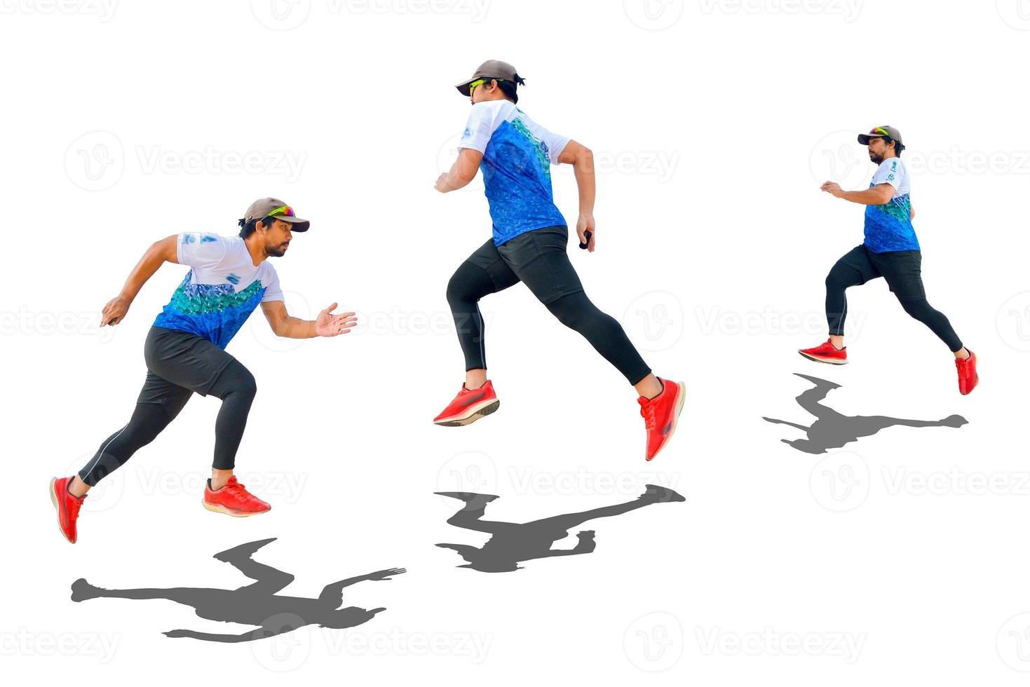 men's sports Asians on a white background photo