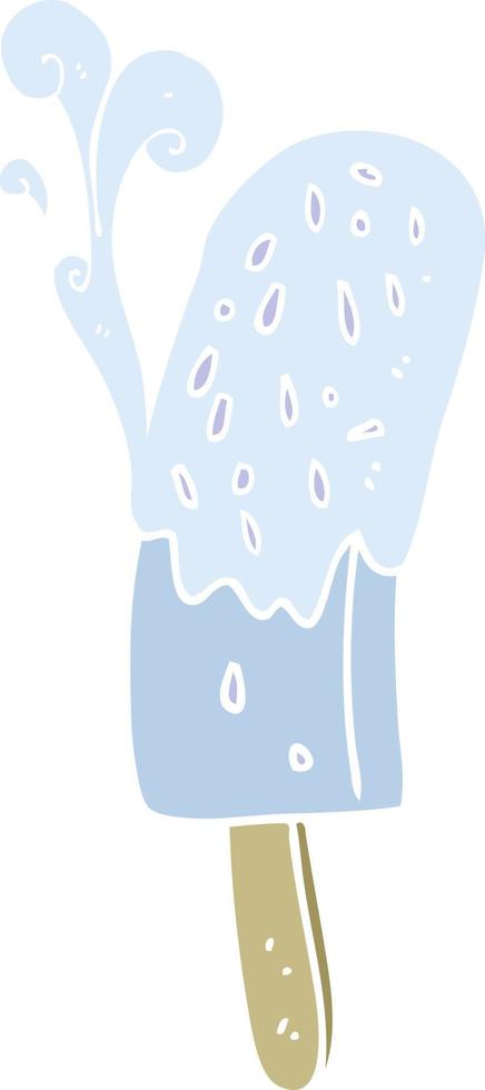flat color illustration of a cartoon ice lolly vector