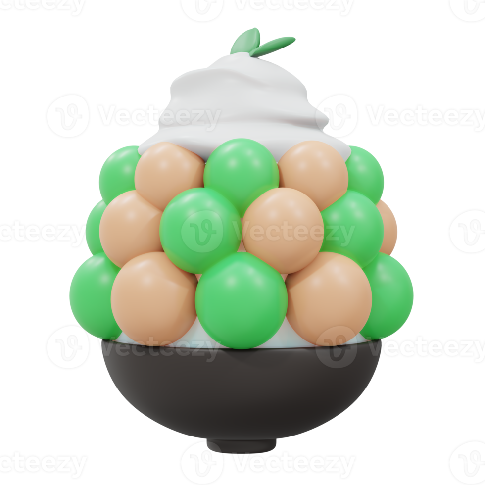 Bingsu Melon 3d render png