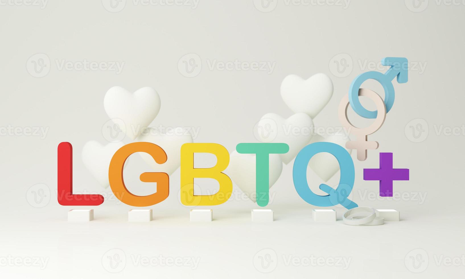 Hands holding, LGBTQ people isolated. cartoon character with globe. Concept of homosexual, gay community, tolerant LGBTQ society. Lesbians and gays as representatives of LGBT people. -3d render photo