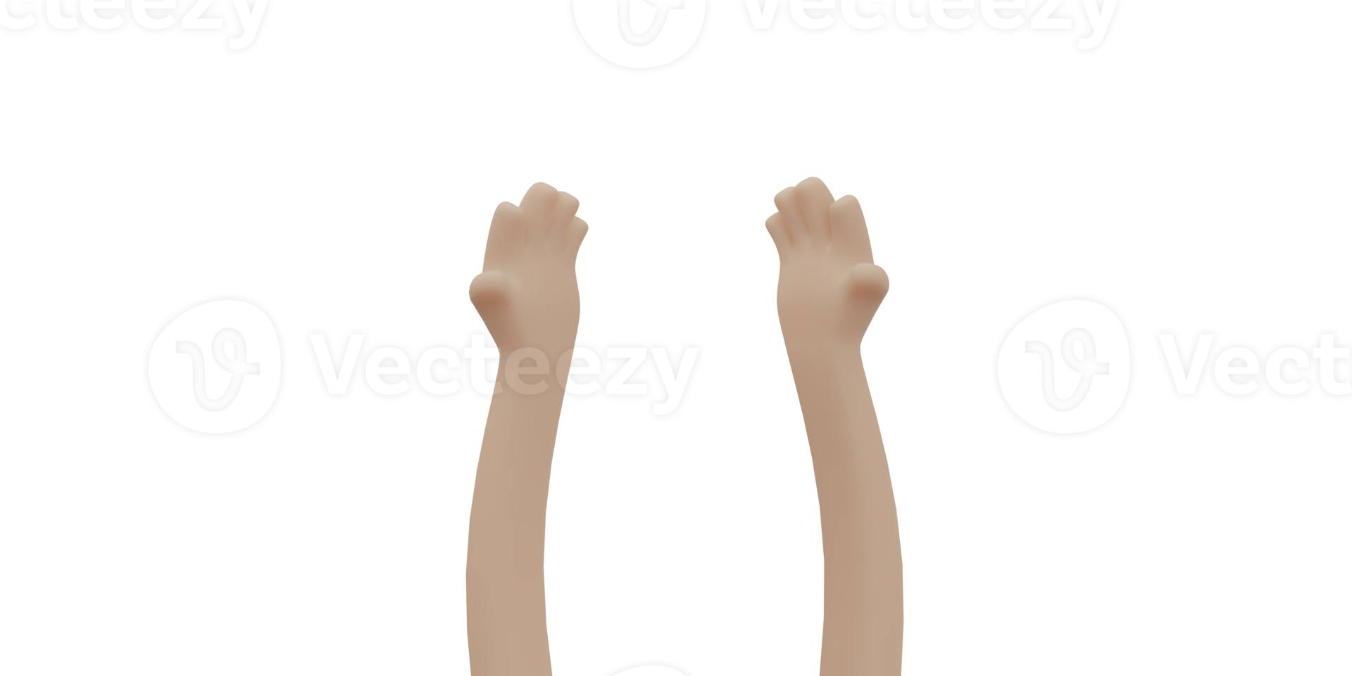 Raise hand 3d render png