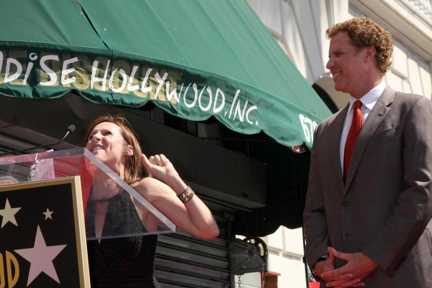 LOS ANGELES, MAR 24 - Molly Shannon, Will Ferrell at the Will Farrell Hollywood Walk of Fame Star Ceremony at the Hollywood Boulevard on March 24, 2015 in Los Angeles, CA photo
