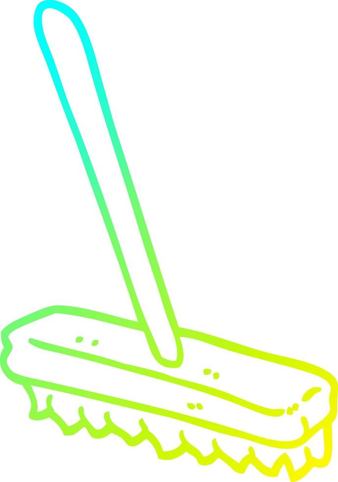 cold gradient line drawing cartoon sweeping brush vector