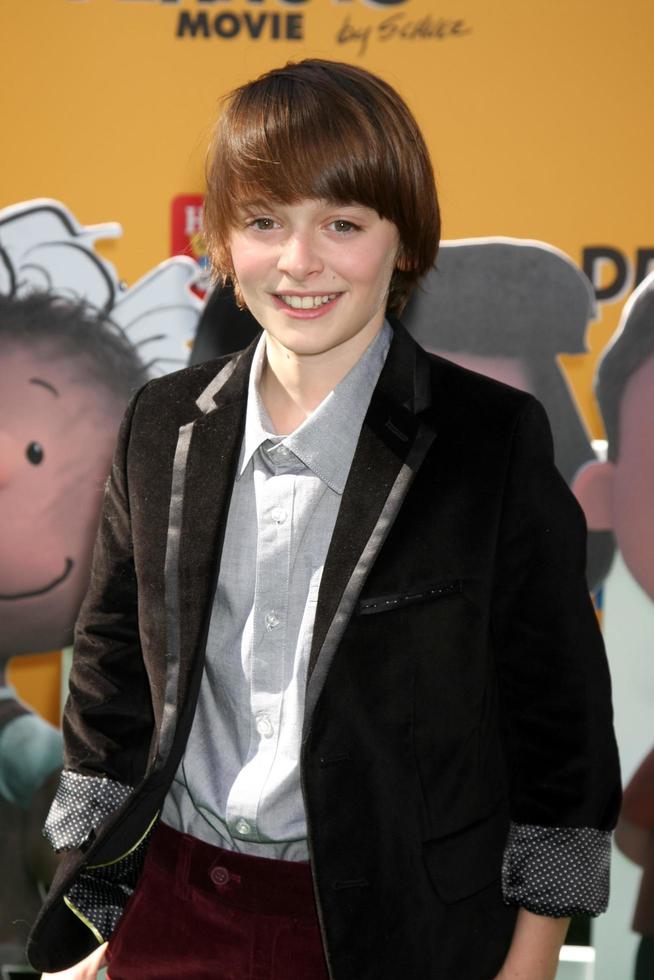 LOS ANGELES, NOV 1 - Noah Schnapp at the The Peanuts Movie Los Angeles Premiere at the Village Theater on November 1, 2015 in Westwood, CA photo