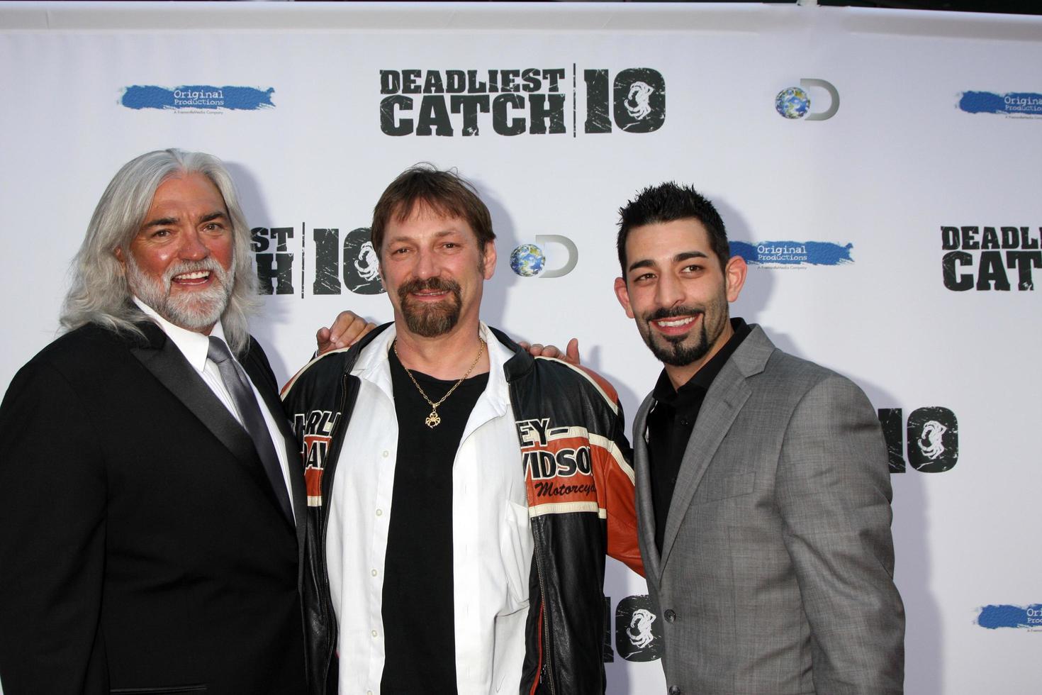 LOS ANGELES, APR 22 - Bill Wichrowski, Johnathan Hillstrand, Josh Harris at the Deadliest Catch Season 10 Premiere Screening at ArcLight Hollywood Theaters on April 22, 2014 in Los Angeles, CA photo