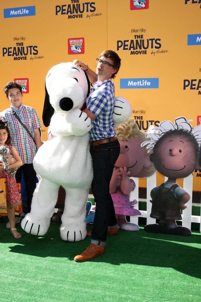 LOS ANGELES, NOV 1 - Christopher Gorham, family, friend at the The Peanuts Movie Los Angeles Premiere at the Village Theater on November 1, 2015 in Westwood, CA photo