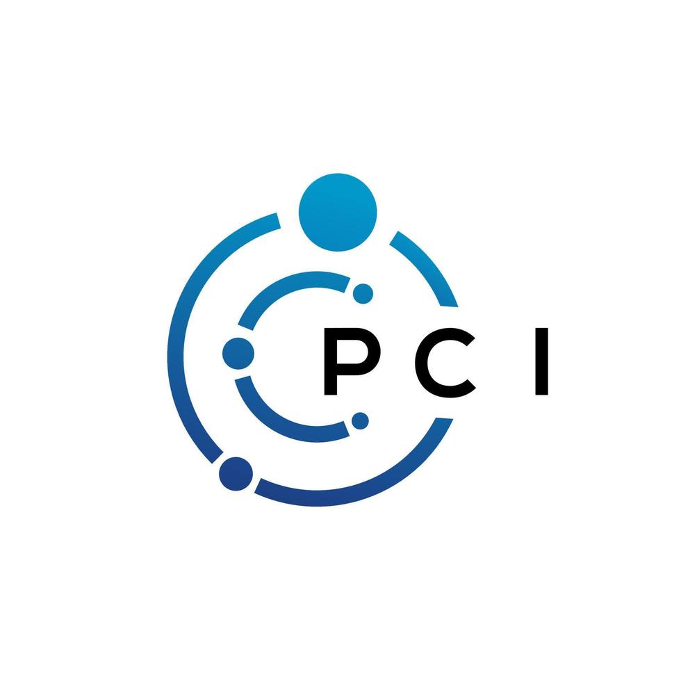 diseño de logotipo de tecnología de letra pci sobre fondo blanco. pci creative initials letter it concepto de logotipo. diseño de letras pci. vector