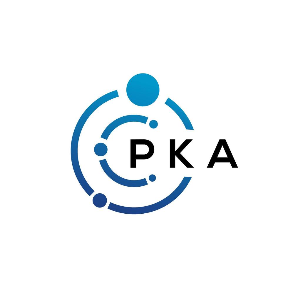 diseño de logotipo de tecnología de letra pka sobre fondo blanco. pka creative initials letter it concepto de logotipo. diseño de letras pka. vector