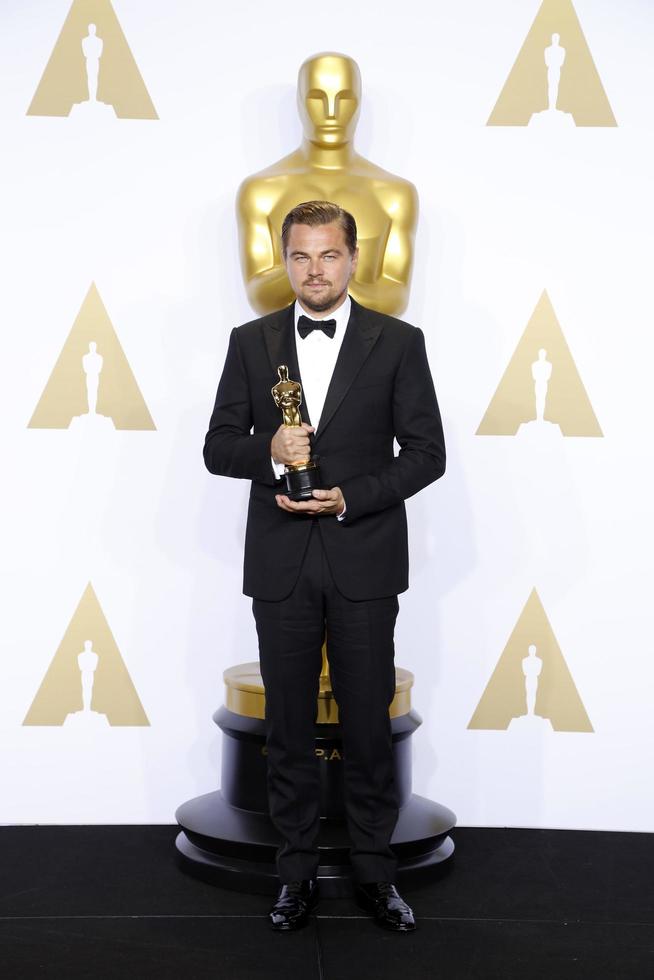 LOS ANGELES, FEB 28 - Leonardo DiCpario at the 88th Annual Academy Awards, Press Room at the Dolby Theater on February 28, 2016 in Los Angeles, CA photo