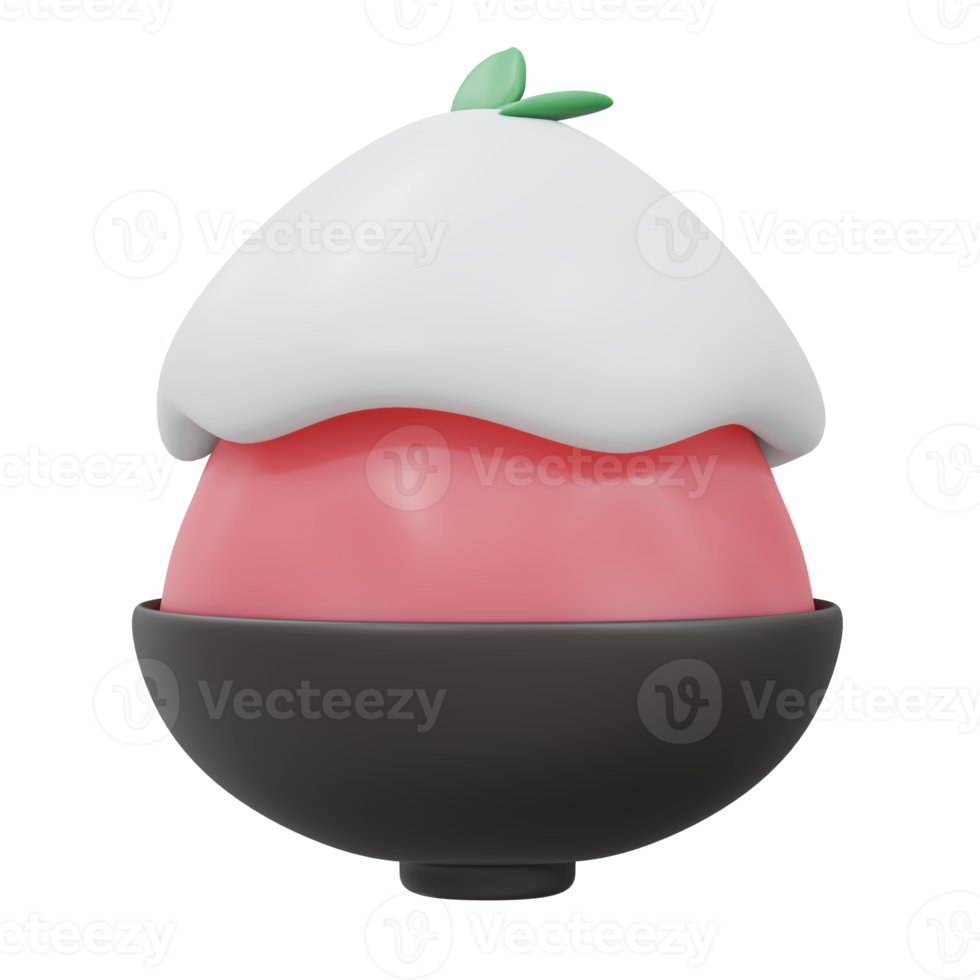 Bingsu Pink Dressing 3d render png
