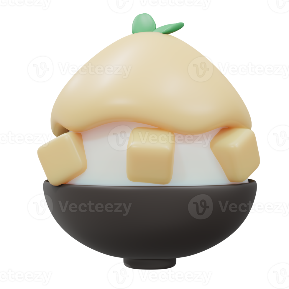 Bingsu Mango 3d render png