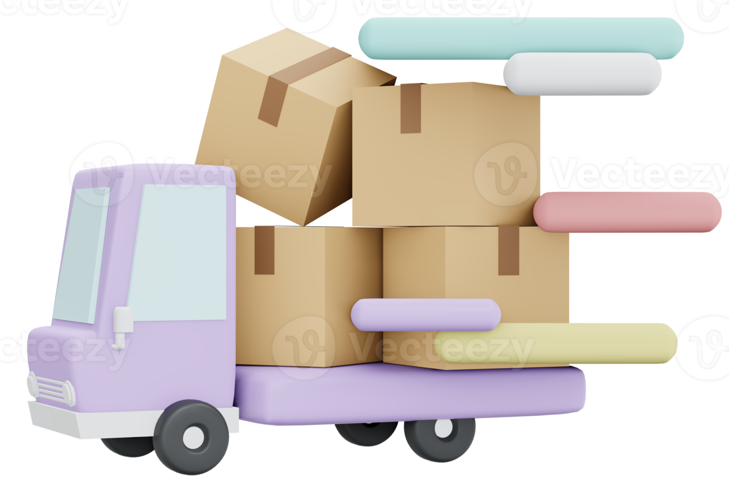 Truck delivery icon shipping business 3d render png