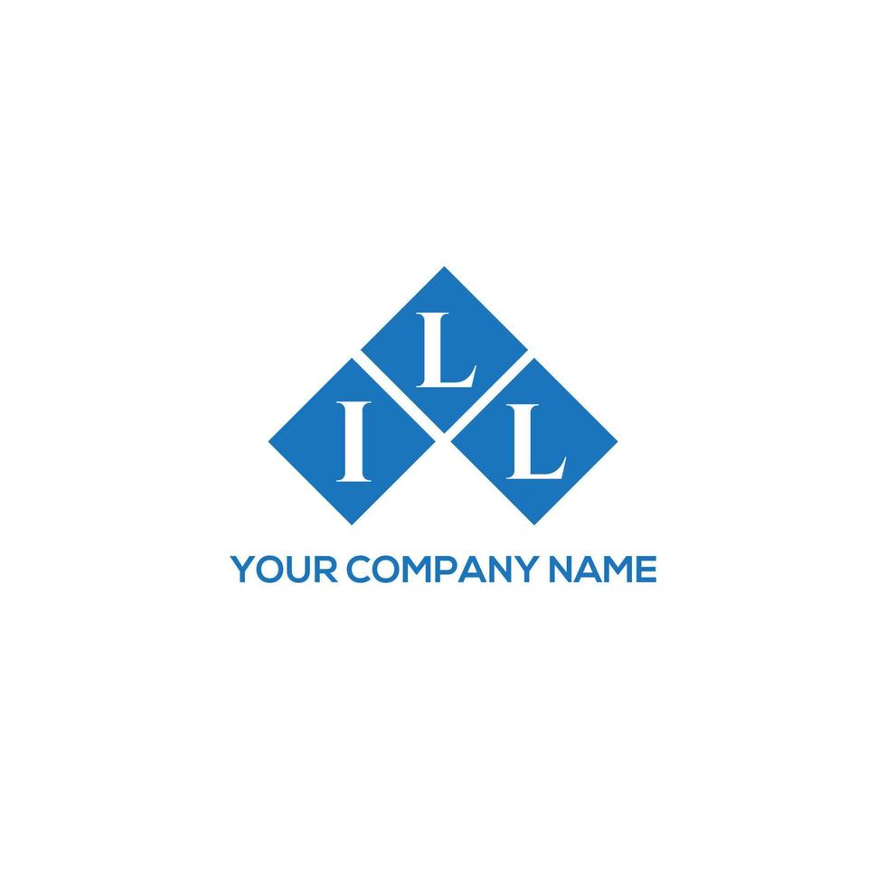 ILL letter logo design on WHITE background. ILL creative initials letter logo concept. ILL letter design. vector