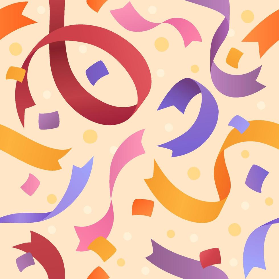 Colorful Ribbons Seamless Pattern Background vector