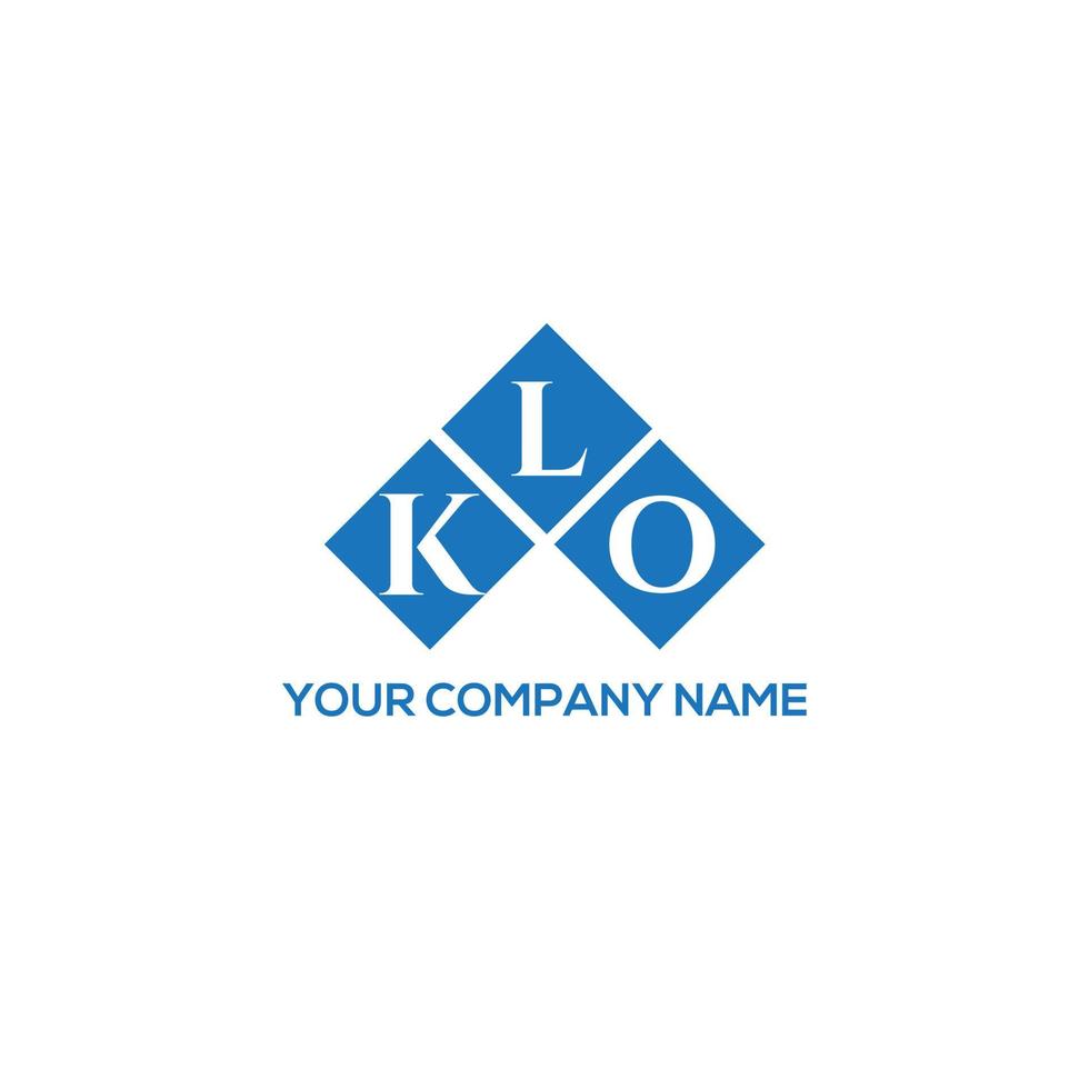 KLO letter logo design on WHITE background. KLO creative initials letter logo concept. KLO letter design. vector