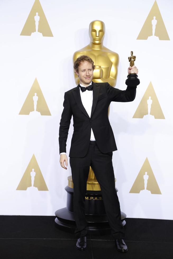 LOS ANGELES, FEB 28 - Laszlo Nemes at the 88th Annual Academy Awards, Press Room at the Dolby Theater on February 28, 2016 in Los Angeles, CA photo