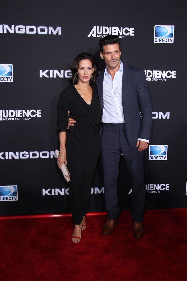 iLOS ANGELES, OCT 1 - Wendy Moniz, Frank Grillo at the Kingdom Premiere at Muscle Beach on October 1, 2014 in Venice, CA photo