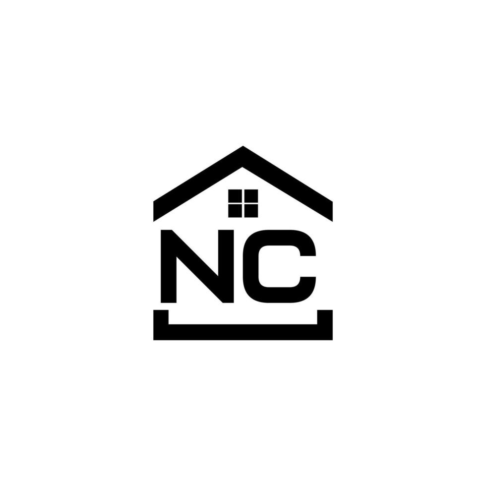 diseño de logotipo de letra nc sobre fondo blanco. concepto de logotipo de letra de iniciales creativas nc. diseño de letras nc. vector