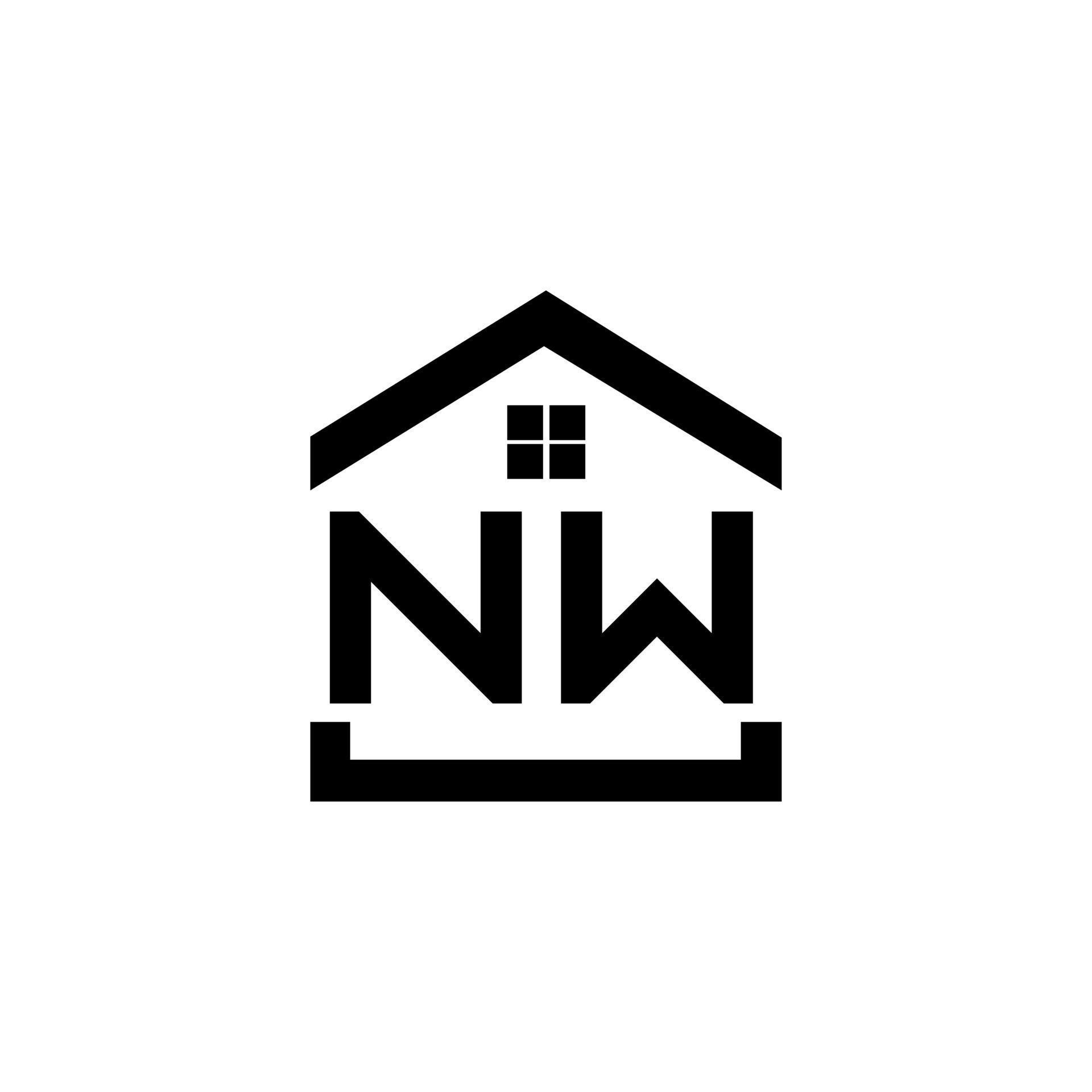 NW letter logo design on WHITE background. NW creative initials letter logo concept. NW letter