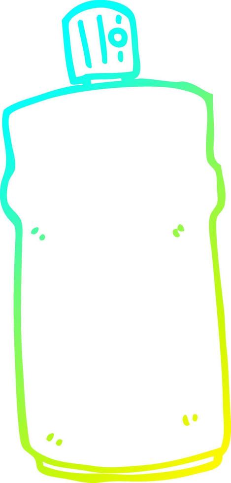 cold gradient line drawing cartoon spray can vector