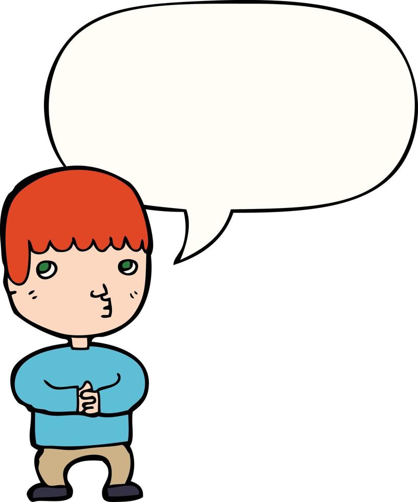 cartoon man thinking and speech bubble vector