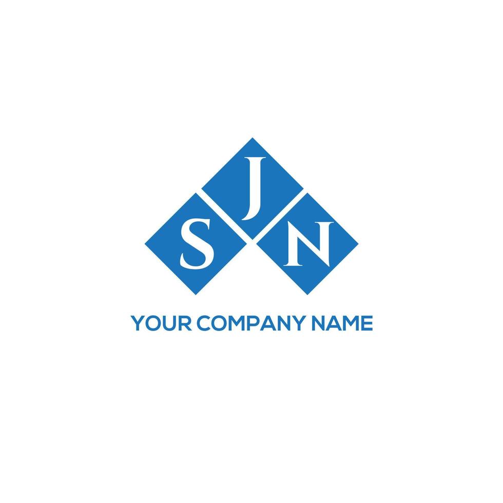 diseño de logotipo de letra sjn sobre fondo blanco. concepto de logotipo de letra de iniciales creativas sjn. diseño de letras sjn. vector