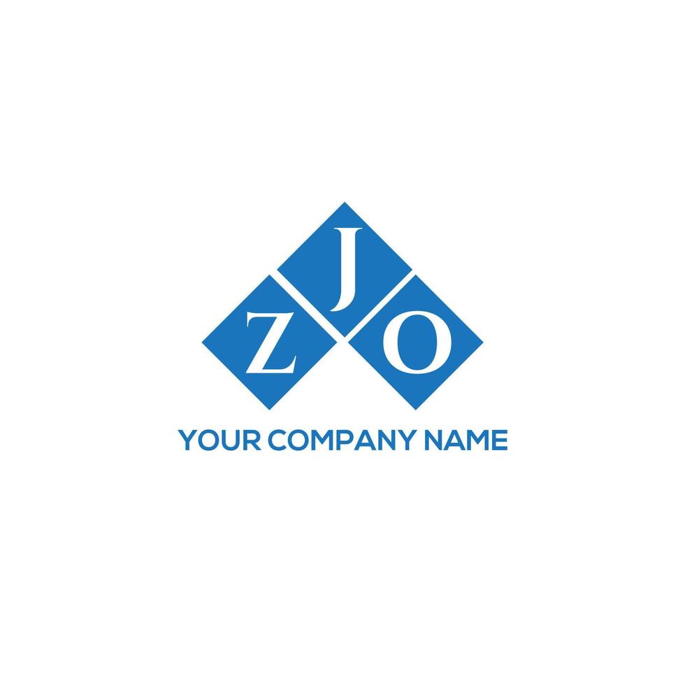ZJO letter logo design on WHITE background. ZJO creative initials letter logo concept. ZJO letter design. vector